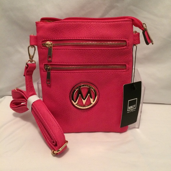 MKF Mia K Farrow Handbags - NWT Fuschia Double-Zip Crossbody by Mia K Farrow